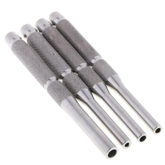 de Punzones de Perno de Rodillo de 4 Piezas, Plata, Surtido, Tamaño 1/8 '5/32' 3/16 '7/32'