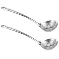thumbnail image 1 of Lot de 2 passoires à long manche en acier inoxydable pour marmite, cuillères à soupe, ustensiles de cuisine portables, 1 of 4