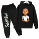 thumbnail image 3 of Conjunto de sudadera y pantalones con estampado de Mbappé para niños, primavera y otoño, ropa deportiva de 2 piezas para niños y niñas, ropa para niños, 3 of 5