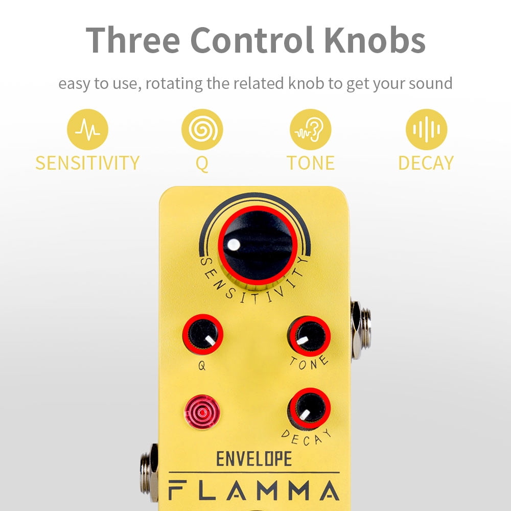 FLAMMA FC11 Auto Wah Pedal Envelope Filter Guitar Effects Pedal True Bypass for Guitar and Bass