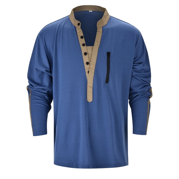 VJATTWR Blend Turtleneck Men T-Shirt Pullover Sweater Solid Color Stretchy Knitted Shirt for Autumn Winter L