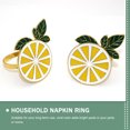 thumbnail image 4 of Shisuyan 2Pack Modern Napkin Rings Yellow Alloy Fix Napkins Households Home Use, 4 of 8