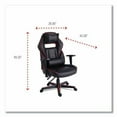 thumbnail image 2 of Alera BT-51593RED 15.91 in. to 19.8 in. Seat Height Racing Style Ergonomic Gaming Chair - Black/Red, 2 of 11