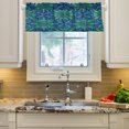 thumbnail image 4 of 54x18 Inches Valance Curtain Elegant Blue Traditional Patterns Window Curtains Rod Pocket Design for Kitchen Living Room Bedroom, 4 of 7