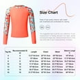 thumbnail image 6 of inlzdz Girls Long Sleeve Rash Guard Water Beach Sport Swim Top UPF 50+ Sunscreen Swimwear Shirts Orange 8, 6 of 6