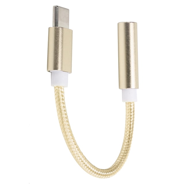Type C to 3.5mm Audio Adapter Headset Adapter, Double Sided Usable, Compact & Portable, Lossless Audio Transmission for Letv