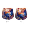 thumbnail image 5 of Lsque Rooster Oil Painting Printed Women's Running Shorts with Liner Pockets,Elastic Quick Dry Workout Athletic Gym Yoga Shorts,Womens High Waist Shorts-Small, 5 of 9