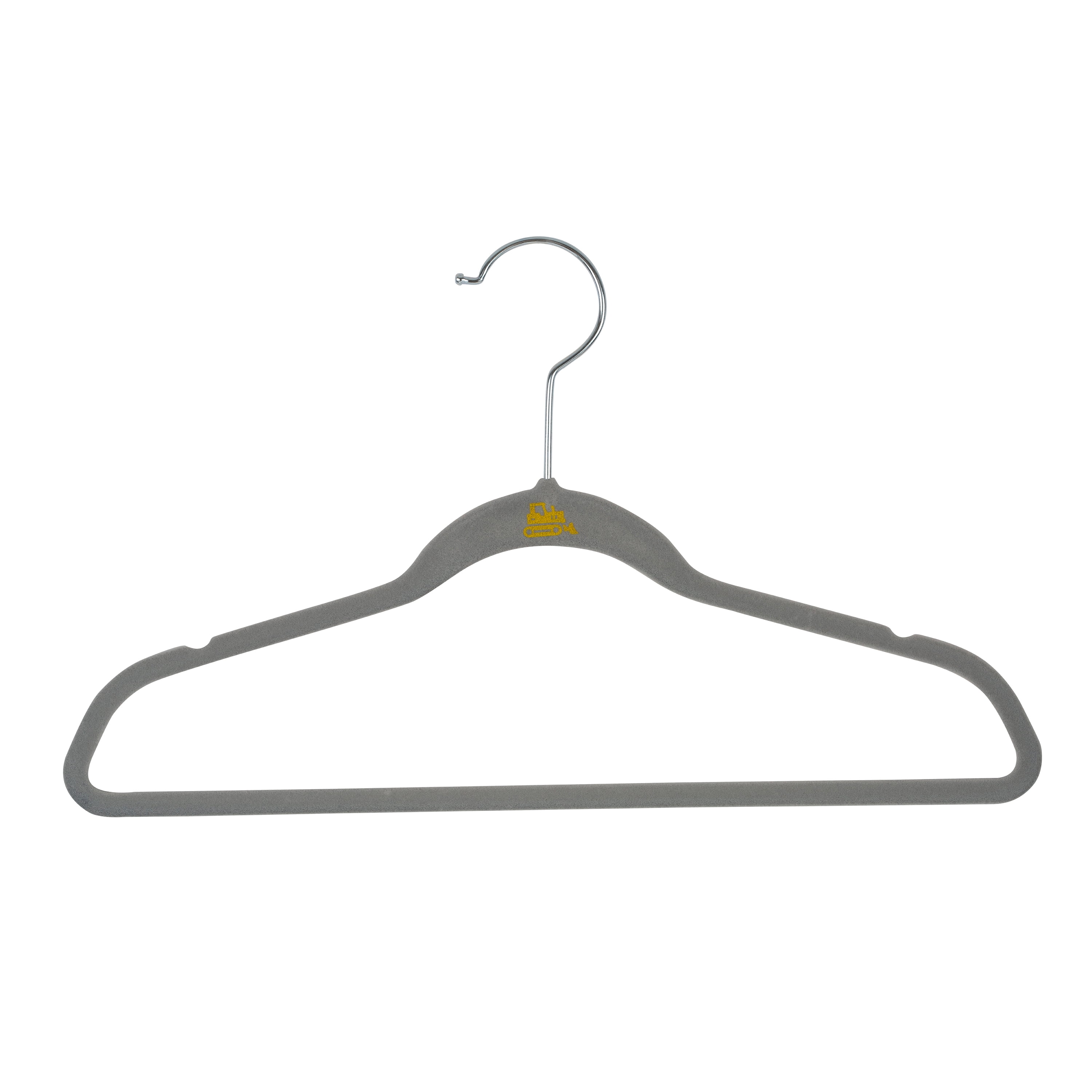 Simplify Kids Velvet Shirt Hangers, 25 Pack, Gray