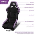 thumbnail image 2 of J2 Engineering Universal Bucket Racing Seats, Black/Purple, Pair, Automotive Seats, 2 of 5