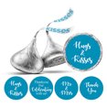 thumbnail image 1 of Darling Souvenir chocolate Candy Labels Wedding Stickers Pack of 190 Pcs Party Favor-Turquoise Blue, 1 of 1