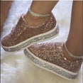 thumbnail image 3 of Elegant Sparkle: Women's Bedazzled Platform Sneakers | Glitter Rhinestone Fashion Shoes for Party & Prom, 3 of 7