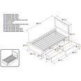 thumbnail image 4 of Atlantic Furniture Lit de Panneau de Rangement Simple XL en Latte de Caramel, 4 of 4