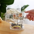 thumbnail image 2 of Rotatable Ornament Storage Box Multi-layer Transparent Storage Organizer For Earrings Necklaces Rings, 2 of 10