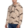 thumbnail image 3 of Kdxio Leopard Print Print Mens Casual Hooded Collar Drawstring Hoodies Pullover Sweatshirts Casual Long Sleeve Shirts-XX-Large, 3 of 7