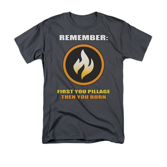 Remember: First You Pillage Then You Burn Funny Saying Adult T-Shirt