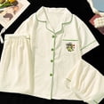 thumbnail image 1 of Pyjama Léger Trois Pièces pour Femmes Été Taille m Manches Trois-Quarts Mignon, 1 of 5