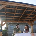 thumbnail image 2 of Backyard Discovery Arcadia 14'x12' Cedar Wood Gazebo, Galvanized Steel Roof, PowerPort, 2 of 10