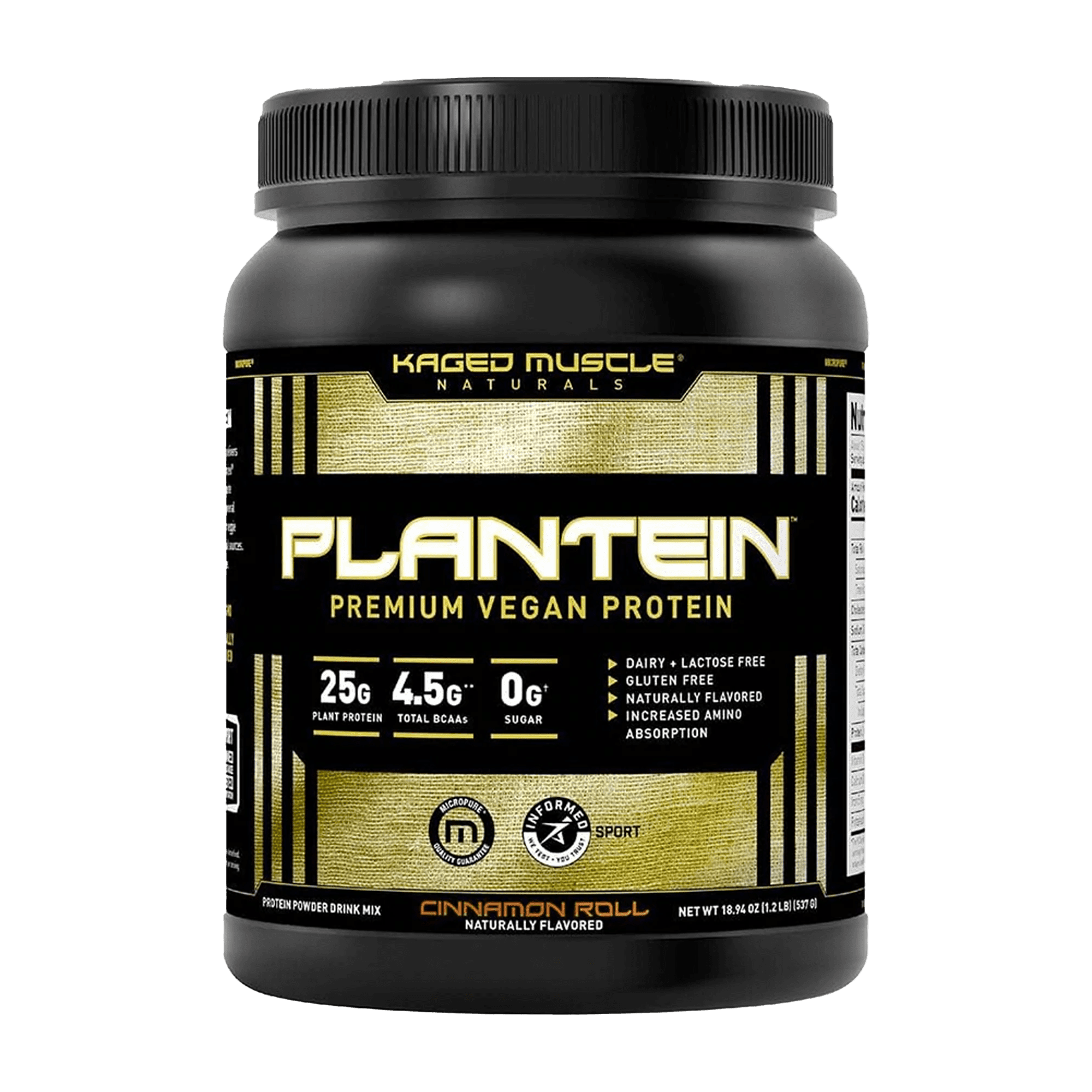 Kaged Plantein Organic Vegan Protein Powder with Enhanced Absorption