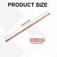 thumbnail image 2 of 4ft Copper Grounding Rod - 3/5" Diameter for Electric Fences, Satellite Dishes, TV Aerial, Swimming Pool Ground Rods,Other Needs 2Pcs, 2 of 5