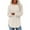 Beige, variant on Women's Long Sleeve Crewneck Sweater 2025 Fall Winter Loose Fit Curved Hem Tunic Pullover Top