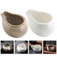 thumbnail image 4 of 2Pcs Japanese Style Creamer Pitcher Coffee Milk Creamer Pitcher Ceramic Gravy Boat Sauce Boat, 4 of 4