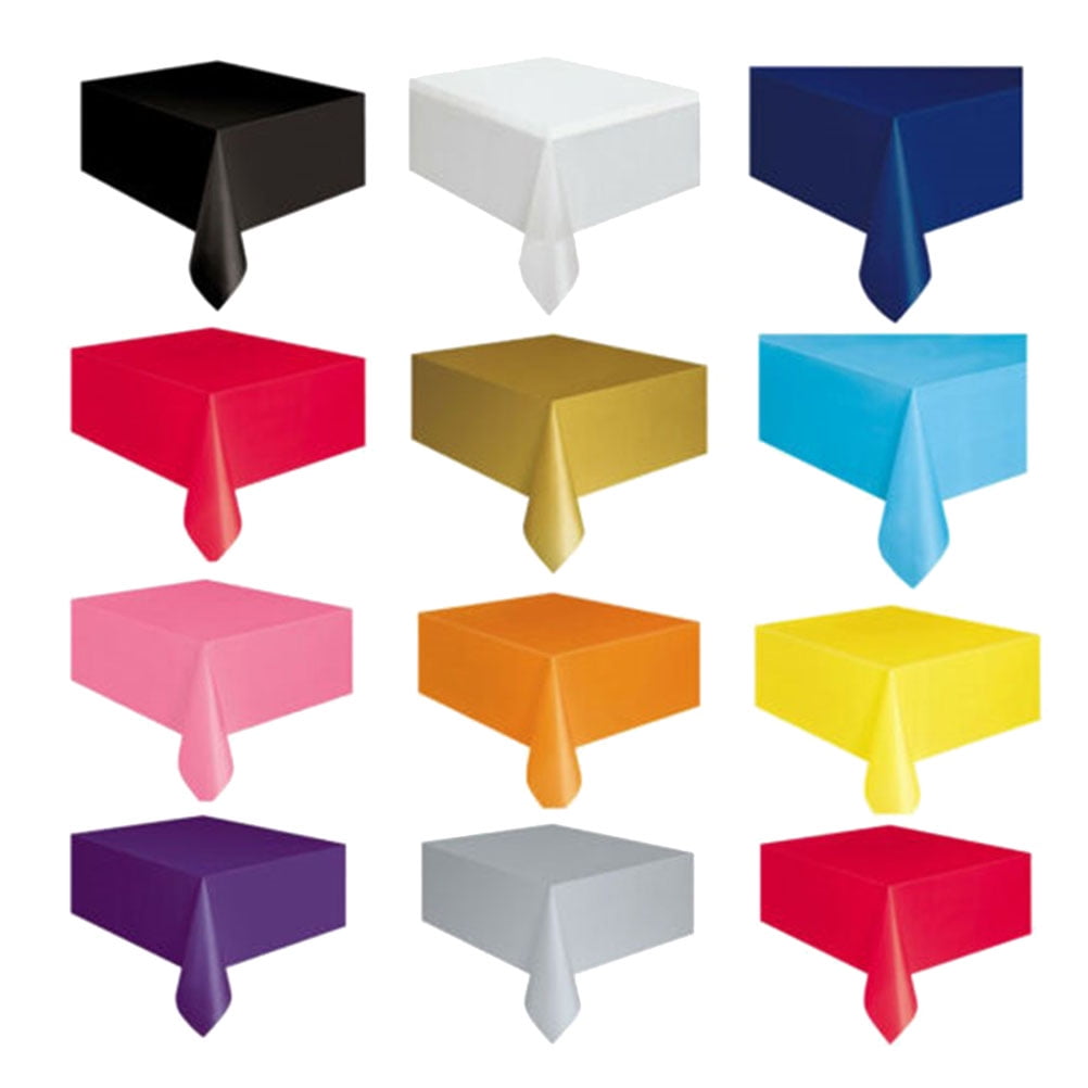 Disposable tablecloths 12pcs Thicken Solid Color Disposable Tablecloth