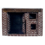 Town Square Miniatures Colonial Fieldstone Walk in Fireplace