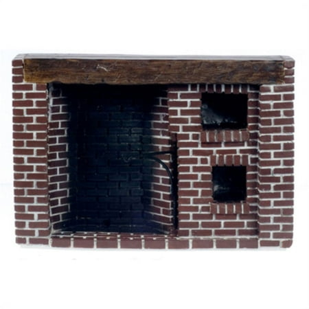 Town Square Miniatures Colonial Fieldstone Walk in Fireplace