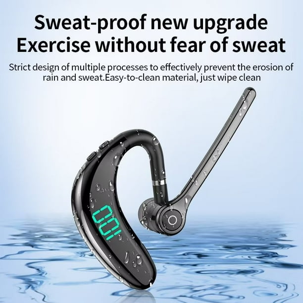 Bluetooth Headset with Mic Wireless Earpiece ABCPOW in Ear Business Earphones Earbuds Noise Cancelling Trucker Bluetooth Headset 5.3 with Mirophone for Cell Phone iPhone Truckers Driver Walmart Busine...
