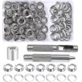 thumbnail image 1 of 2024 Grommet Eyelets Kit, 100 Sets Eyelets 10mm Eyelets, Tarpaulin Repair Kit, With 3pcs Grommet Grommet, 1 of 5