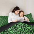 thumbnail image 5 of Manfei Cartoon Halloween 7-Piece Twin Bedding,Sugar Skull Print Bedding Comforter Set,Black Reversible, 5 of 7