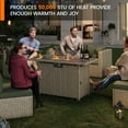 thumbnail image 2 of MRUAKA Outdoor Patio Furniture Set, 6-Piece Modular Sectional Sofa With Tea Table、Gas stove table and Free Cushion, PE Wicker Outdoor Conversation Set for Patio, Garden, Backyard,Green, 2 of 11