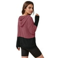 thumbnail image 3 of Rosvigor Womens Oversized Hoodies Lightweight Color Block Sweatshirts for Women Casual Hooded Shirts, 3 of 7