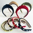 thumbnail image 5 of Plush Headbands Decorated with Pearls and Beads Fashion Hair Accessory Comfortable Hairpiece for Women and Girls Black, 5 of 5
