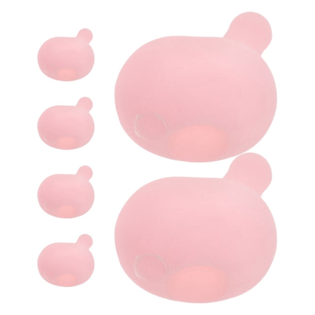 COMPUKAS DIY Squeeze Toy Bubble Inserts Pink Oval 6Pcs for Toy Components and Craft Projects