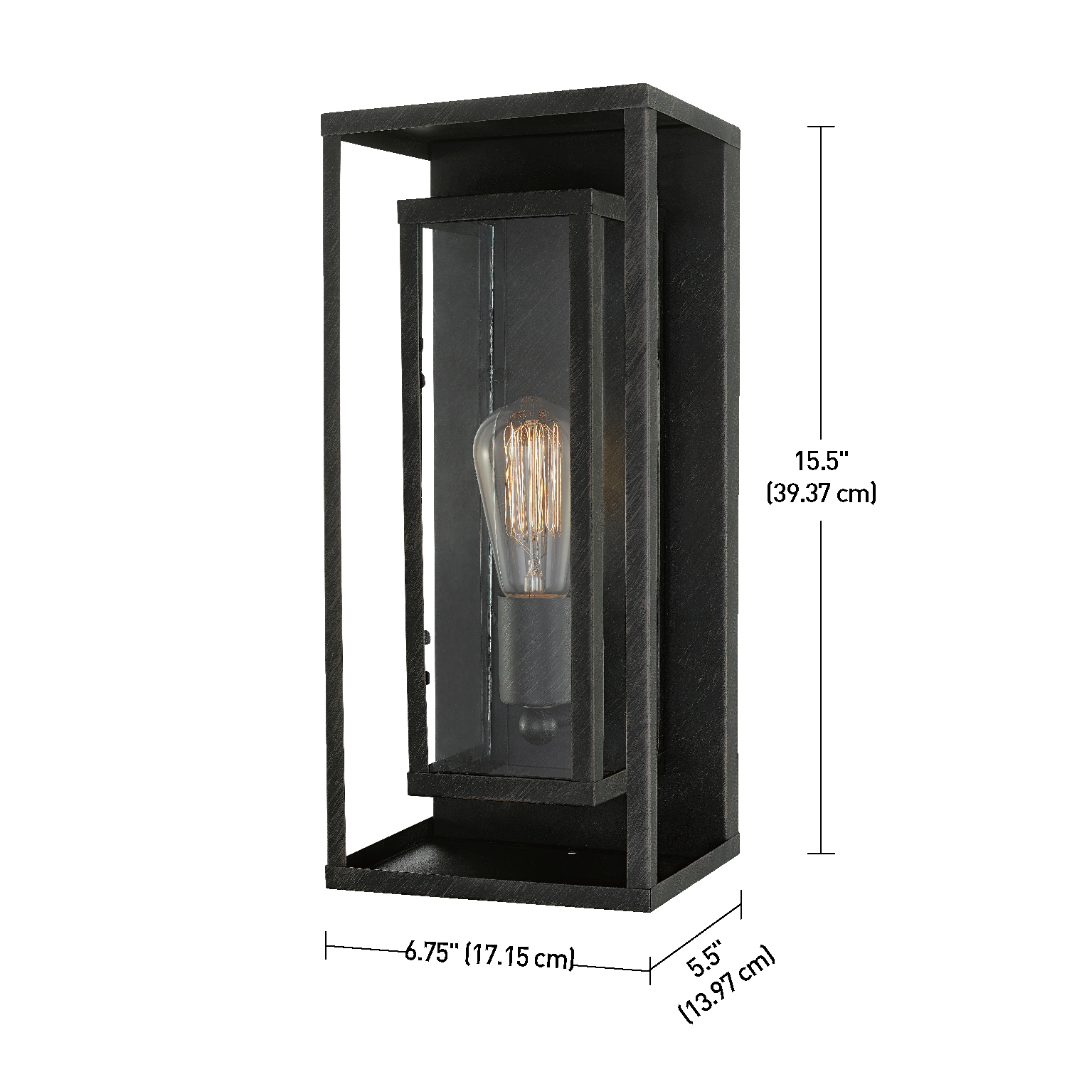Globe Electric Montague Outdoor Collection 1-Light Bronze Wall Mount Sconce