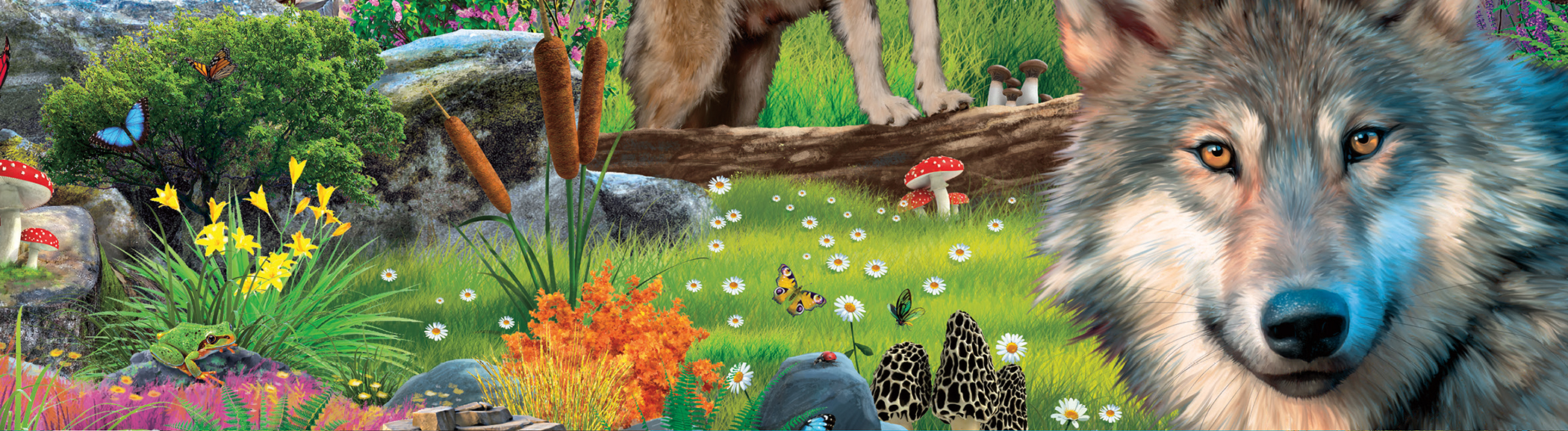 Ceaco 1000-Piece Wolves Wolves in Nature Interlocking Jigsaw Puzzle