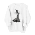 thumbnail image 2 of Trikvn Women's Vintage Witch Graphic Sweatshirts Magic Spell Pullover Tops Fall Long Sleeve Crewneck Shirts Casual Loose Fit Novelty Halloween Outerwear Jumper, 2 of 6