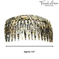thumbnail image 5 of French Amie Curved 16 Teeth Handmade Side Hair Comb(Silver Onyx Gray), 5 of 7