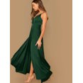 thumbnail image 3 of Maxi Vestido Dama de Fiesta Elegante Playa Cruzado en Satin -Verde-XS DaraBaby Shein Vest062, 3 of 6