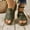Army Green, variant on Womens Sandals Beach Fashion Women Sandals Solid Color Womens Shoes Khaki 9.5