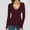 Wine#2, variant on Viikei Blouses for Women Fashion Casual,Women's Winter Bottomed Double-sided Long Sleeve Clothes Tops Coffee S
