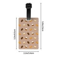 thumbnail image 4 of Luggage Tags for Suitcases, Coffee Biscuit Chocolate Print Leather Bag Luggage Tags ID Label Tags Privacy Protection Travel Bag Labels, 4 of 6