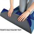 thumbnail image 3 of Blue Camo Wavy Shapes Pattern Hot Yoga Mat Towel Non Slip for Hot Yoga - Quick-Drying Yoga Mat Cover with 4 Corner Pockets with Travel Bag - Hot Yoga Towel Non Slip 70"x26", 3 of 6