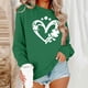 thumbnail image 5 of TaTaai Women’s Casual Round Neck St. Patrick Print Long Sleeve Blouse Loose Fit Graphic Sweatshirt Soft Polyester Pullover Holiday Party Wear Gift, 5 of 6