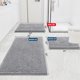 thumbnail image 3 of Alfombra de baño Smiry Luxury Chenille extrasuave, absorbente, gris, 90 x 60 cm, 3 of 9