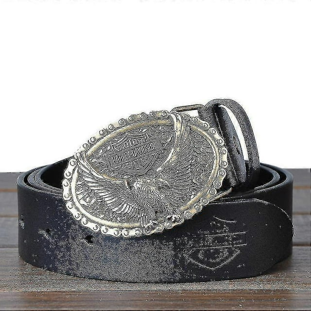 Men's Belt Cowhide Hip-hop Style Foreign Trade Motorcycle Belt