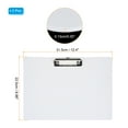 thumbnail image 2 of Uxcell 12.4 x 8.86 Inch Clipboard Landscape, 2 Pack A4 PP Plastic Office Clipboards Low Profile Clip, White, 2 of 6
