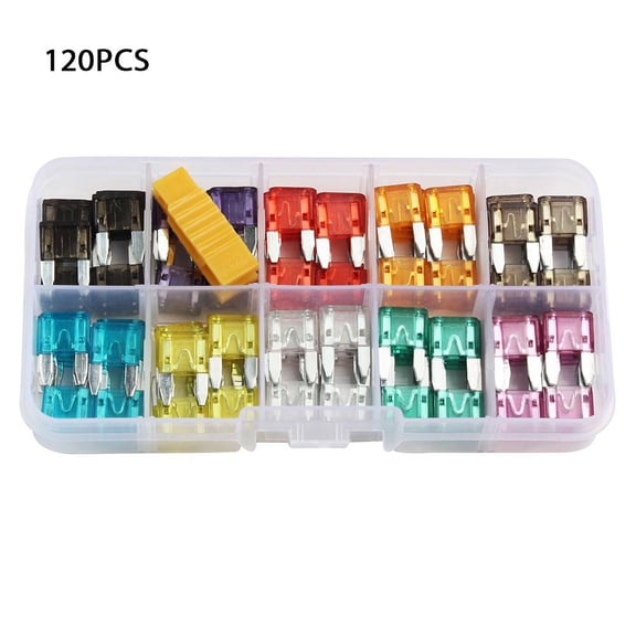 Low Profile Mini Fuse Kit - Automotive Fuses Assortment Kit for Car, Truck, RV, Boat with Fuse Puller (2A 3A 5A 7.5A 10A 15A 20A 25A 30A 35A) for Automative Marine