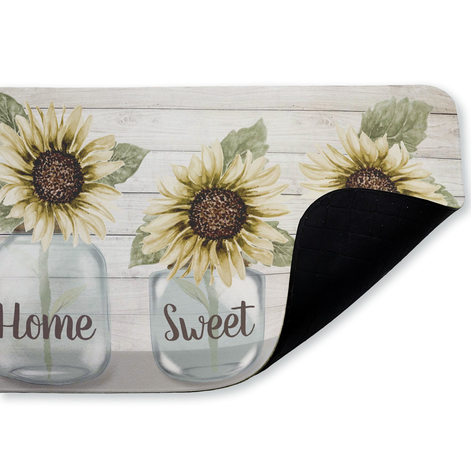 Stupell Industries Country Sunflower Jars Printed Anti-Fatigue Floor Mat, design by Janice Gaynor